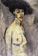 Amedeo Modigliani Nude with a Hat (recto) oil painting